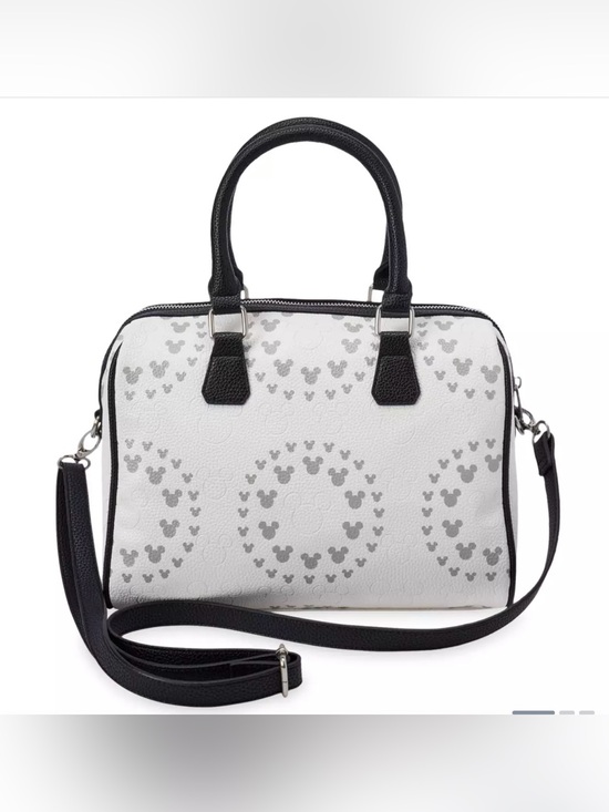 Disney Handbags - Disney Parks White and Black geometric Satchel Handbag